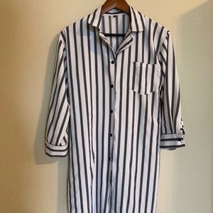 Black and white striped nightshirt